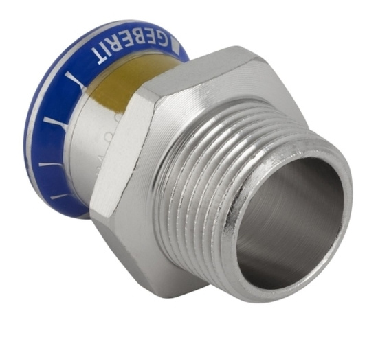 Mapress, �verg�ngs-muff, utv�ndig  konisk g�nga, 15xR15, rostfri f�r gas