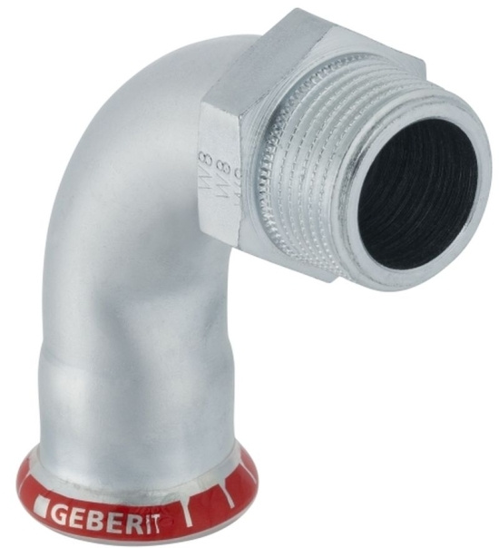 Mapress, B�j, 1muff och utv�ndig  konisk g�nga, 18xR15x90�, elf�rzinkat st�l