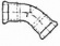 Mapress, Böj, 2 muff, 28x45°, elförzinkat stål Mapress, Böj, 2 muff, 28x45°, elförzinkat stål