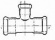 Mapress, T-rör, förminskat avstick, 42x22, elförzinkat stål Mapress, T-rör, förminskat avstick, 42x22, elförzinkat stål