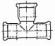 Mapress, T-rör, förstorat avstick, 15x18, elförzinkat stål Mapress, T-rör, förstorat avstick, 15x18, elförzinkat stål