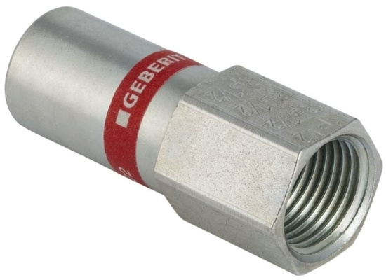 Mapress, �verg�ngsnippel, inv�ndig g�nga och sl�t�nda, 12xG15, elf�rzinkat st�l