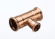 Mapress CU, T-rör, 22x18, koppar Mapress CU, T-rör, 22x18, koppar