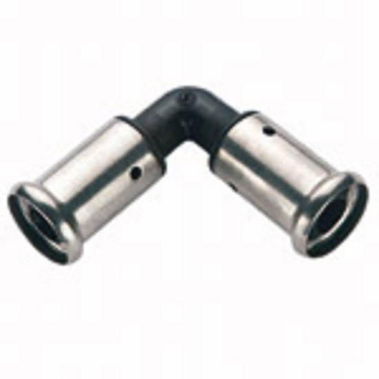 Broen, Henco 1PK, Vinkel koppling, press x press, svart