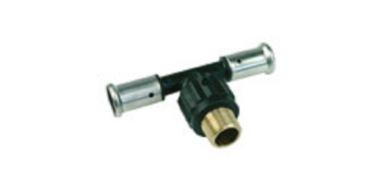 Broen, Henco 14PK, T-r�rs koppling, press x utv�ndig g�nga x press, svart