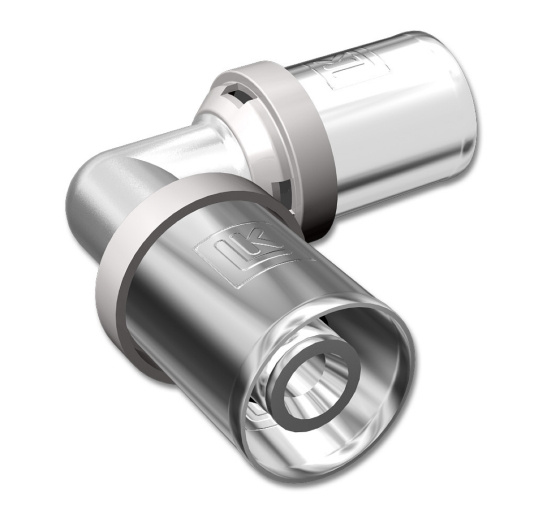 PressPex, Vinkelkoppling, A32x90�, avz-m�ssing, f�rnicklad