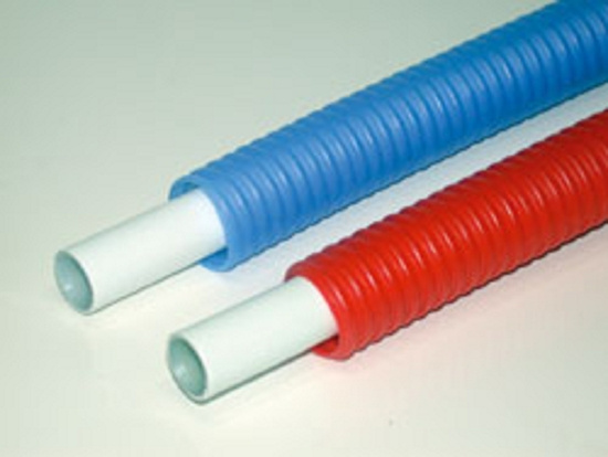 Broen, Henco Flerlagerr�r, Alupex r�r i r�r, i rulle med skyddsr�r 28mm, bl�