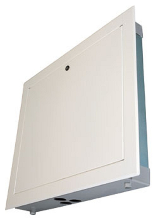 Broen, Henco VS 1 , V�ggsk�p 2 x 5 anslutningar, med 2 stycken f�rdelarkonsoler, vit