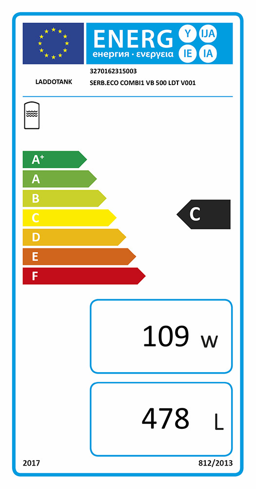 Ackumulatortank 500L,  Laddotank Eco Combi 1