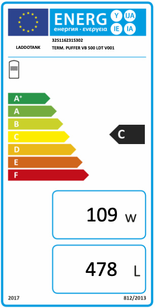 Ackumulatortank Puffer Laddotank - 500L
