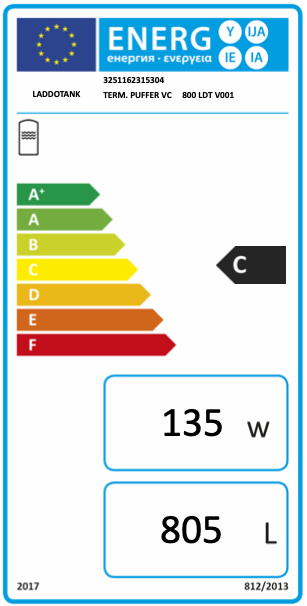 Ackumulatortank 800L, Puffer Laddotank