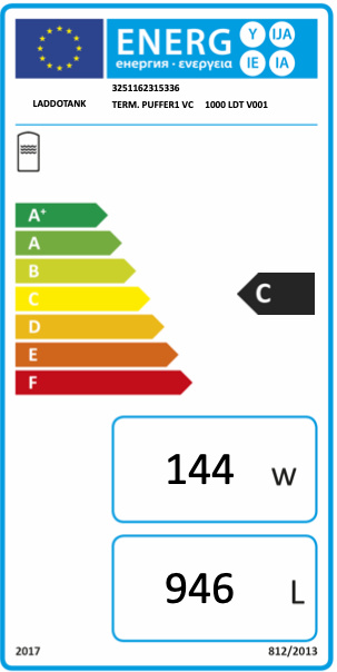 Ackumulatortank Puffer Laddotank 1000L med en v�rmeslinga, 