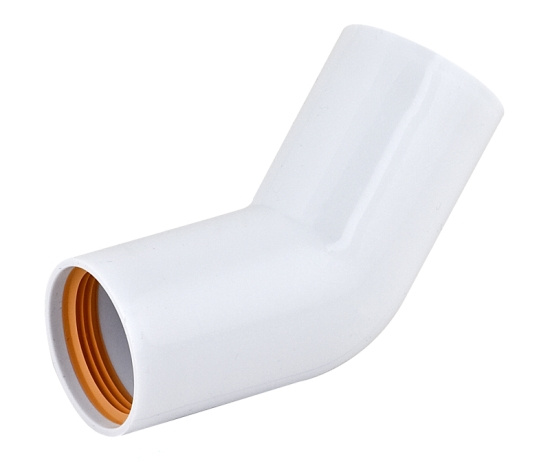 Faluplast, Falu Vulk 75030, Vinkel, med gummit�tning, dubbelmuff, vit