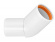Faluplast, Falu Vulk 75040, Vinkel, med gummitätning, enkelmuff, vit Faluplast, Falu Vulk 75040, Vinkel, med gummitätning, enkelmuff, vit