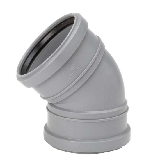 Uponor HTP, B�j, 2 muffar, 75x45�, PP