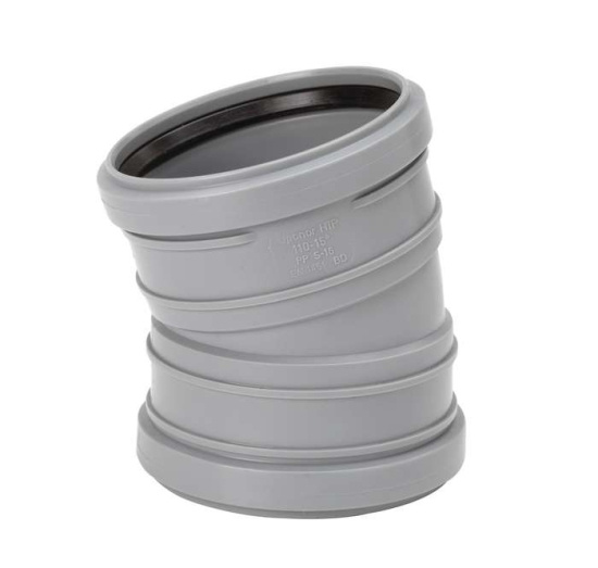 Uponor HTP, B�j, 2 muffar, 75x15�, PP