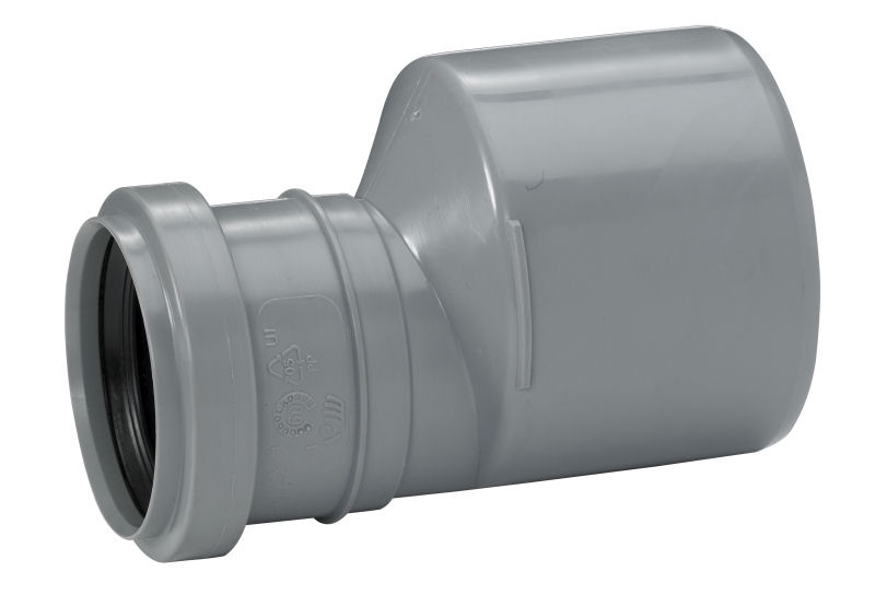 Uponor HTP, F�rminskning, excentrisk, 75x50mm, PP