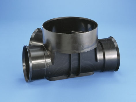 Wavin, Typ 4, Inspektionsbrunn, svart, 200x315mm