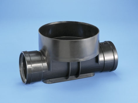 Wavin, Typ 1, Inspektionsbrunn, svart, 200x315mm