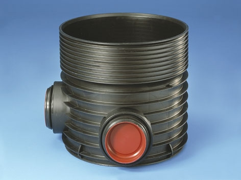 Wavin, Tegra 600 typ 1, Tillsynsbrunn, svart, 250mm 90�