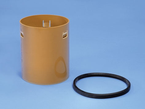 Wavin, Teleskopr�r, med t�tningsring, r�dbrun, 315x750mm