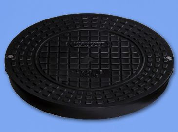 Wavin, inkl. t�tningsring, Plastlock, svart, 425mm