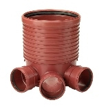 Tillsynsbrunn, avgrening v�nster, 400/200mm, PP