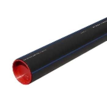 PE-r�r 100, PN10 bl� stripe, 160/9.5mm, SDR17, L=6m