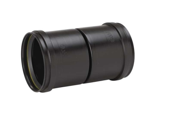 Tripla, Dubbelmuff, svart, 160mm, PEH