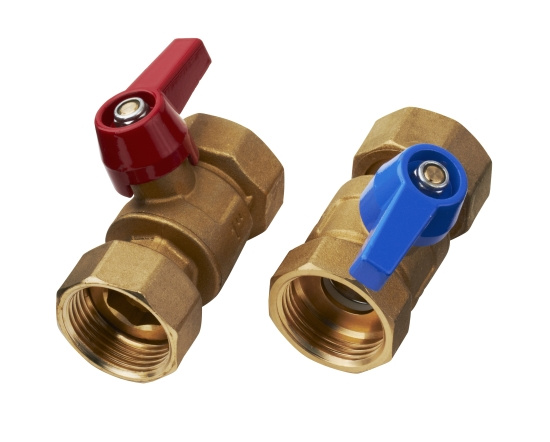 Avst�ngningsventil rak sats, inv�ndigt g�ngad, R25, m�ssing