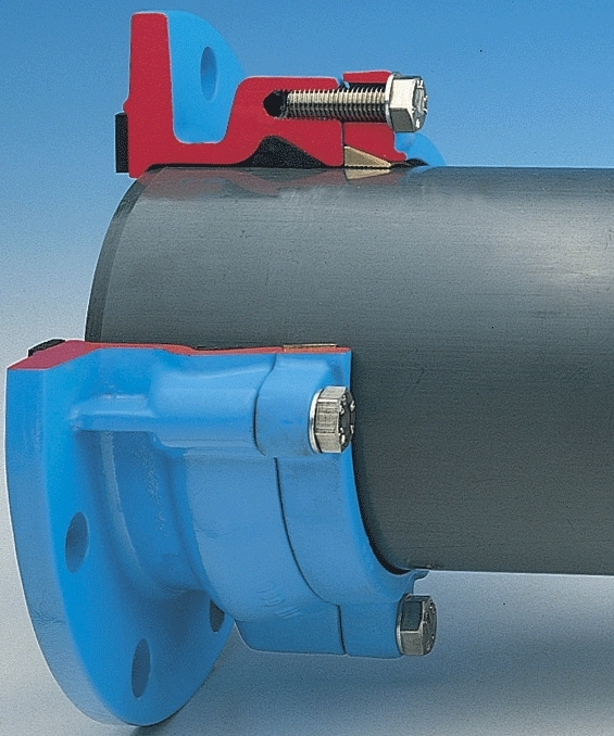 Hawle nr0400, Fl�nskoppling, bl�, 100/110, PN16