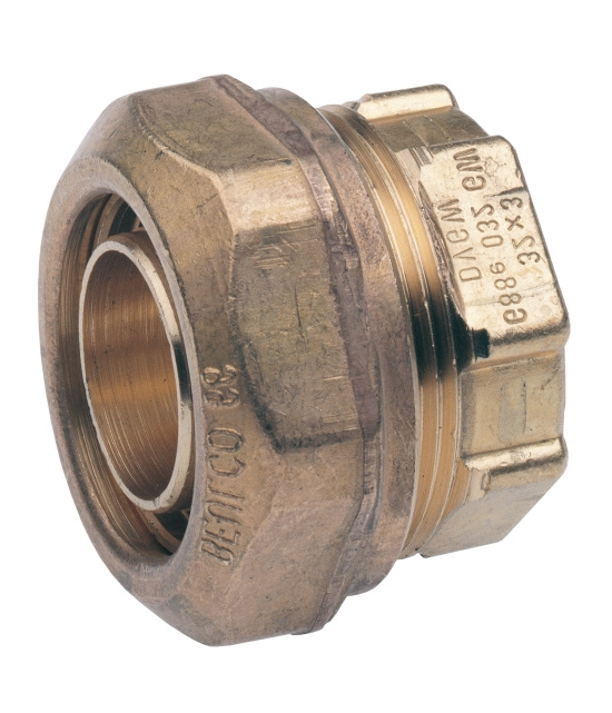 Beulco, BA 66110, Rak koppling, inv�ndig g�nga, fast st�dhylsa, 28xG25