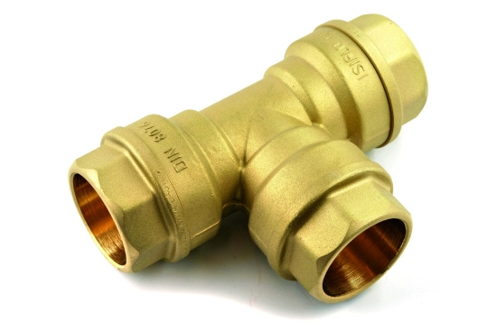 Holmgrens metall, Isiflo 130, T-Koppling, 63mm x 40mm, avzinkningsh�rdig m�ssing