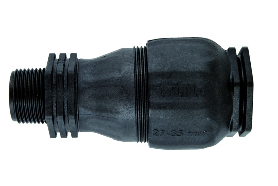 Isiflo 113, Flexi koppling, utv�ndig R-g�nga, svart, R25x27-35