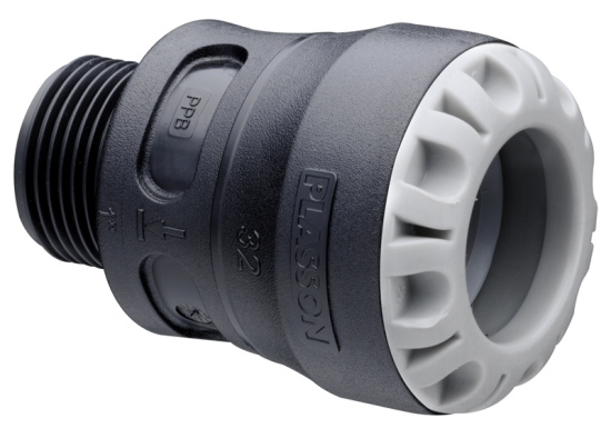 VATEK, VATEK 1002, Rak koppling, utv�ndig g�nga, 63xR50