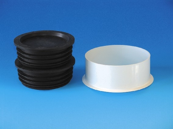 Purus, ROT, WC-anslutning, med t�tskiktshuv, delbar, svart