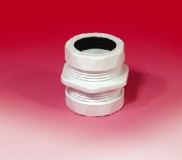 Purus, Skarvkoppling, mutter/kona, vit, 32x32