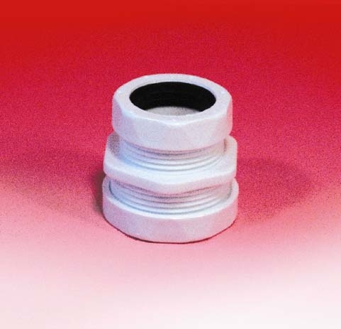 Purus, �verg�ngskoppling, mutter/kona, vit, 32x40mm