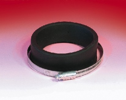 Purus, WC-manschett, med slangkl�mma, svart, 110/90