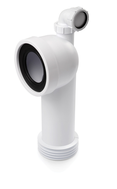 Jafo, Universal X-TRA, WC-anslutning, vinkel, med 40mm extra inlopp, vit