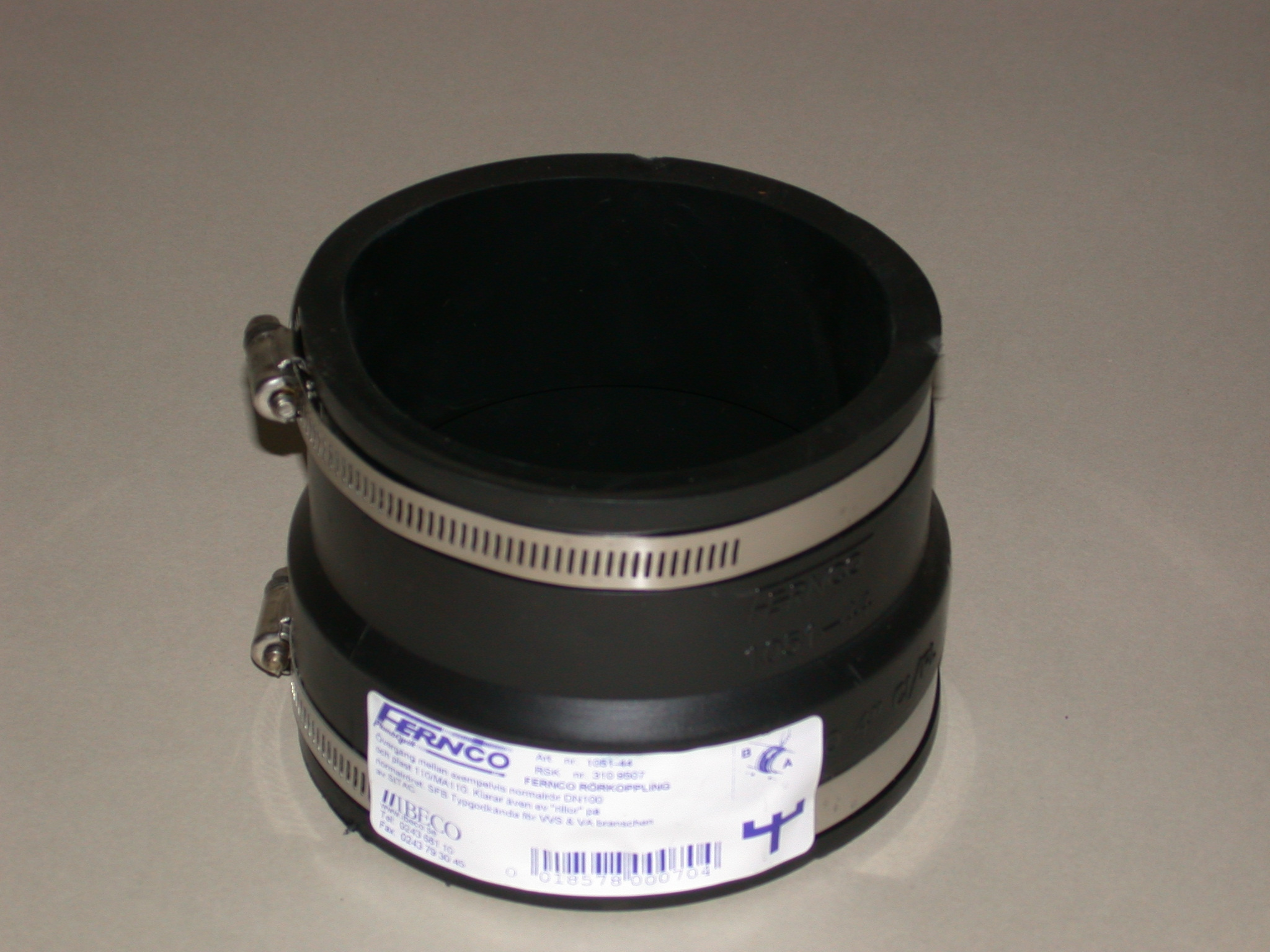 IBECO, �verg�ngskoppling, DN100 x 110