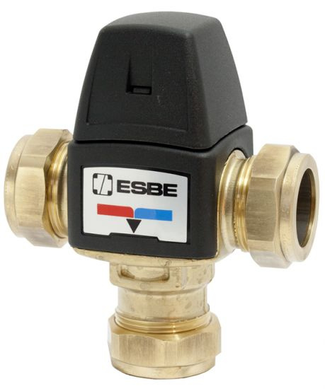 ESBE Termostatisk Blandningsventil VTA350 (utv�ndig g�nga och inbyggda backventiler)