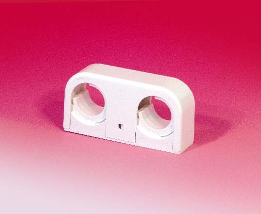 Purus, Purus-klamman, dubbel, vit, 18-22mm