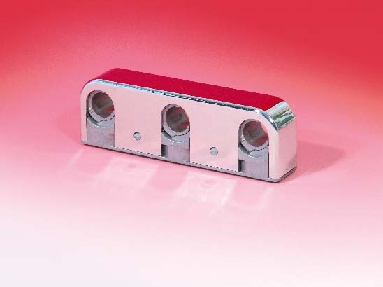 Purus, Purus-klamman, trippel, krom, 12-15mm