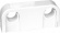 Faluplast, Falu Snap 14020, Rörklamma, dubbel, vit Faluplast, Falu Snap 14020, Rörklamma, dubbel, vit