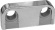 Faluplast, Falu snap 14025, Rörklamma, dubbel, förkromad Faluplast, Falu snap 14025, Rörklamma, dubbel, förkromad