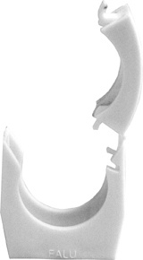 Faluplast, Falu 18180, R�rklamma, enkel med l�sbart �verfall, vit