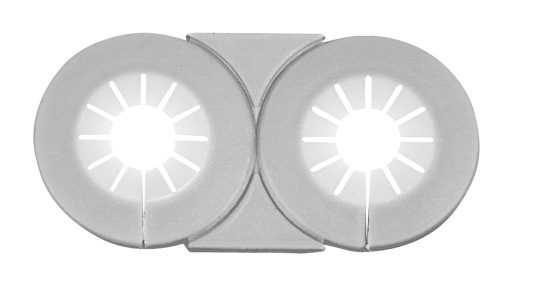 Kruge, Mini DC, T�ckbricka, vit, 10-22mm