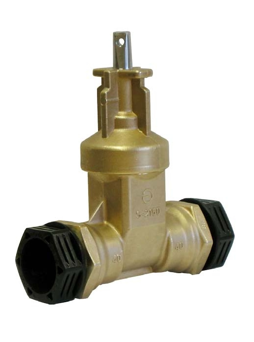 S-2150, Servisventil, med PRK tryckskruv, m�ssing, 40mm