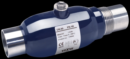 126050, Anborrningsventil, med svets�ndar, DN50, PN40